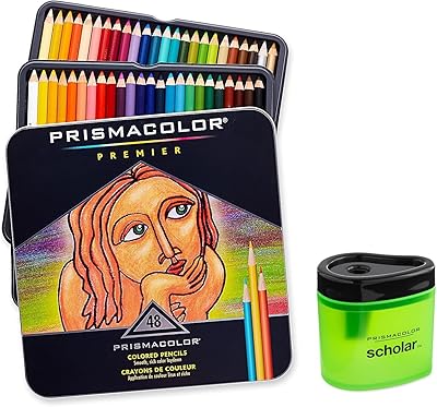 Prismacolor Soft Core Premier color pencils, lot of 48 assorted colors (3598T) + Prismacolor Scholar color-colored (1774266).. DIAYTAR NIGERIA transforms online shopping with competitive prices and dependable nationwide delivery.