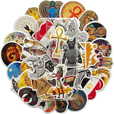 Ancient egypt stickers 50 pieces sticker in waterproof vinyl with civilization pyramid.. Your complete shopping solution, DIAYTAR NIGERIA delivers variety and value within the week.