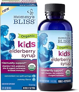 Biological elder syrup Mammy's Bliss Immune Booster for children with vitamins, prebiotics and echinacea (1 year + 9 ml).. Shop smarter, not harder with DIAYTAR NIGERIA - thousands of products at your fingertips with affordable delivery.