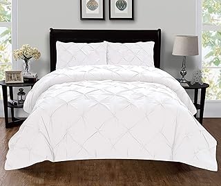 Elegant Comfort 401rw-Pintuck-Duvet-K-White 3-room bed, ultra-soft and comfortable 3-room bed, 1,500 thread with a square thumbs up, with duvet cover (duvet protection insert), anti-smoking, King/King of California, White.. Shop with ease at DIAYTAR NIGERIA, Nigeria's premier e-commerce platform offering budget-friendly shipping.