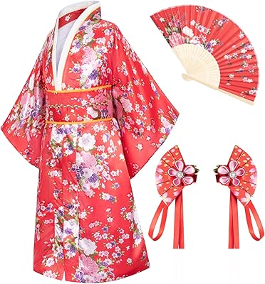 Traditional Japanese Kimono costume for young girls.. Shop smarter with DIAYTAR Nigeria — affordable prices and a wide product range delivered in just 5 to 8 days.