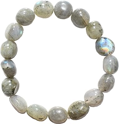 Bracelet of loading pearls in natural precious stones + selenite loading heart [included], 7 inches.. DIAYTAR NIGERIA makes every shopping desire a reality with affordable prices and delivery in 5-8 days.