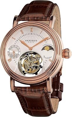 Mechanical watch for men Akribos XXIV, analog display and leather bracelet AK493RG, bracelet.. Shop across boundaries at DIAYTAR NIGERIA and enjoy budget-friendly nationwide delivery within the week.