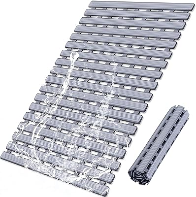 Non -slip bath mat for bathtub with suction cups and drainage holes (BPA without BPA, latex and phthalates) - Gray.. DIAYTAR NIGERIA brings the nation's largest product catalog to your doorstep at prices you'll appreciate.
