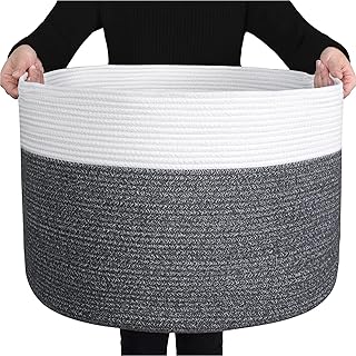 Gigiro woven cotton rope storage basket with 217 "handles.. DIAYTAR NIGERIA: Where every shopping need is met with affordable prices and reliable 5-8 day delivery.