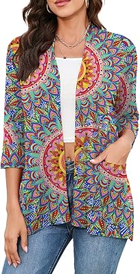 Light and high casual cardigan for women with pockets, 3/4 sleeves open on the front.. Get access to thousands of affordable products only on DIAYTAR Nigeria.