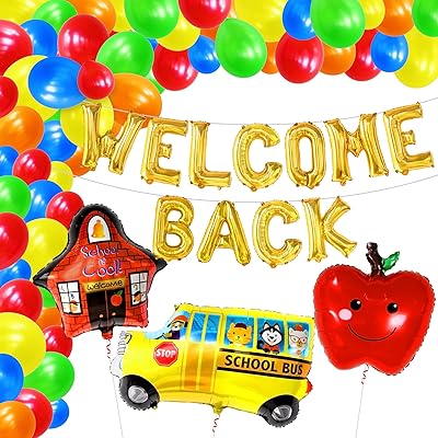 Large Welcome Balls Arch for the start of the school year - pack of 120 | Welcome balloons at home, school balloon, apple ball | Back to school decorations for the house, decorations of the first day of school for the house.. Experience shopping freedom with DIAYTAR NIGERIA's vast catalog and nationwide 5-8 day shipping.