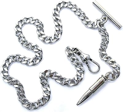 Watchvshop Watch Chain Albert Ton Silver, good varnish, pocket chain, vest with ball pattern, keychain on T bar, AC152A rotary clasp.. Shop across categories at DIAYTAR NIGERIA and enjoy budget-friendly nationwide shipping in 5-8 days.