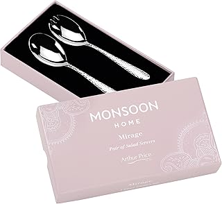 Pair of Monsoon Meg salad cutlery, stainless steel, 27 x 15 x 3.5 cm.. DIAYTAR NIGERIA brings the market to your screen with thousands of affordable products delivered to your door.