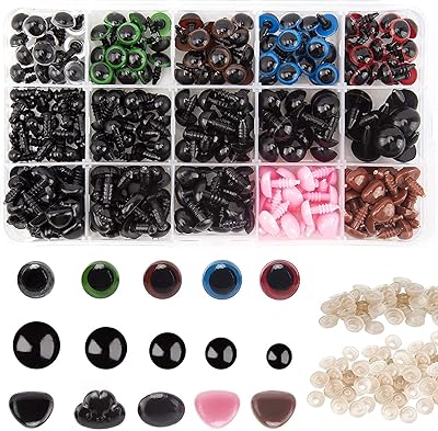 Plastic eyes and nose, 560 pieces of safety eyes with 6 to 14 mm rings to make a teddy bear with joint, several colors.. Shop from anywhere in Nigeria with DIAYTAR's extensive selection and budget-friendly shipping options.