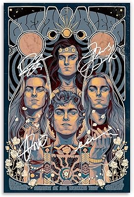 Idfine Greta van Fleet Poster on canvas - Rock group wall painting for living room, bedroom, decoration, birthday gift - without frame (30 x 45 cm).. DIAYTAR NIGERIA: Making online shopping accessible with affordable prices and nationwide delivery service.