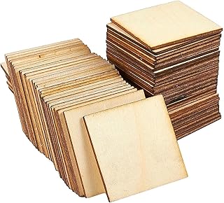60 pieces 2x2 wooden squares for crafts, non -finished wooden tiles for painting.. No more overpriced stores — DIAYTAR Nigeria brings the best to your door.
