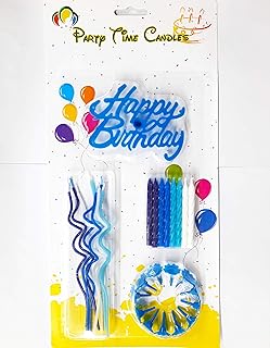 Party Time - 1 Lot of Blue Spirals Merry Christmas candles for your birthday parties and special events.. Shopping has never been easier — DIAYTAR Nigeria delivers it all in 5–8 days.