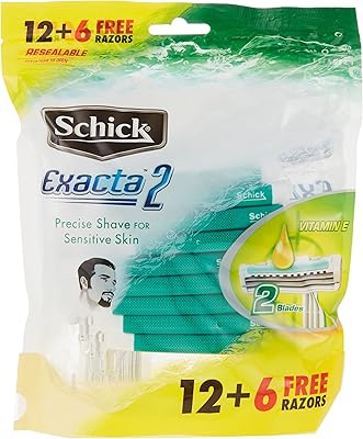 Double razor Double blade chic exacta 2 sensitive for men, enriched with vitamin E and aloe vera - Soft shaving - fine head - Comfortable handle in non -slip rubber - 12+6 blades of razor razor.. Discover endless shopping possibilities at DIAYTAR NIGERIA, with budget-friendly prices and reliable delivery.