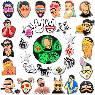 Jibbitz Croco Croco charms, Bad Bunny shoes decoration charms for sandals shoes, crocodile phosphorescent pins for unisex-adult men men women party gifts 49 pieces.. DIAYTAR NIGERIA brings the market to your fingertips with affordable prices and swift delivery services.