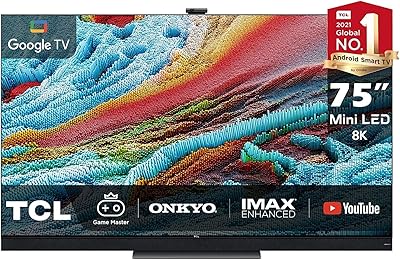 TCL 75 inches 8k (7680x4320 pixels) Mini LED Google TV with Onkyo Premium Sound, Imax Boost, HDR10+, Dolby Vision IQ/ATMOS, 200 cm, VRR up to 120 Hz, 75x925, 8k mini LED QLED QLED.. DIAYTAR NIGERIA: Where affordability meets variety in Nigeria's most comprehensive online marketplace.