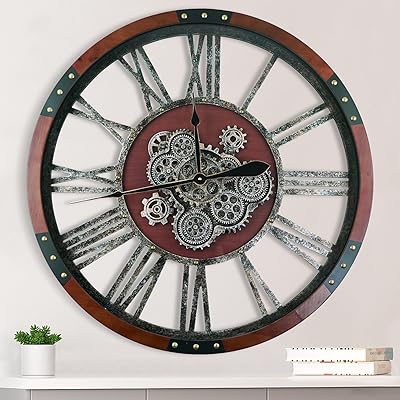 36 -inch topptik dimalemented wall clock with mobile gears for decoration.. DIAYTAR NIGERIA: Bringing affordable shopping solutions with a diverse product catalog delivered nationwide.