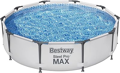 Best Waymax Steel Pro Best Waymax Pool with Filter Pump, Gray, 3 feet, 305 x 305 x 76 cm.. DIAYTAR NIGERIA: Where value meets variety with reliable nationwide delivery in under 8 days.