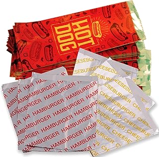 Retro food packaging resistant to quality restaurant fat, 75 pieces, heat-resistant bags of professional quality for burgers, cheeseburgers and hot dogs. Aluminum paper supplies for hypoallergenic barbecue for party gifts.. Everything you need is on DIAYTAR Nigeria — just a click away.