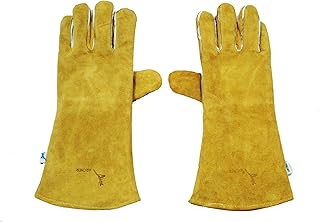 Robust archer welding gloves resistant to high temperatures, yellow, one size.. DIAYTAR NIGERIA promises affordability and variety with every purchase, delivered in 5-8 days.