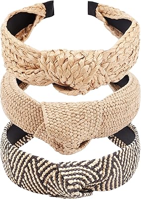 Straw band for women Tubatuba Rafia, 3 pieces straw knot tied knot for women, summer beach headbands, woven bamboo band in bohemian non -slip style.. Experience hassle-free shopping with DIAYTAR NIGERIA's user-friendly platform and prompt delivery service.