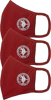 US Polo unisex facial mask (3 sets) (Usmak0012_Maroon, on_op).. DIAYTAR NIGERIA: Connecting Nigerians with affordable products delivered promptly nationwide.