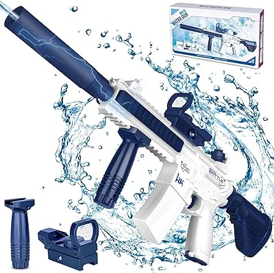M4 electric water pistols, automatic spray pistols for children from 8 to 12 years old, powerful water gun up to 32 feet, summer water pistols, toy for outdoor pool combat (blue, m416).. Shop smarter with DIAYTAR NIGERIA's vast product range and budget-friendly delivery within the week.