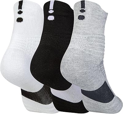 Basketball socks for men, badminton sports socks with thick medium tube, outdoor running socks, non-slip socks absorbing perspiration for adolescents and adults (3 pairs).. Embrace a new era of online shopping with DIAYTAR NIGERIA's extensive range and budget-friendly prices.