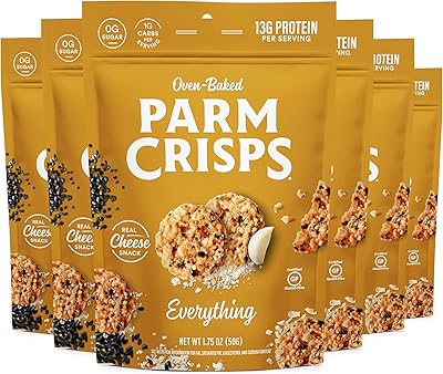 Parmcrisps - Chips with cheese and parm, simply do with real 100 % cheese | Healthy keto snacks, low in carbohydrates, rich in protein, gluten -free, oven cooked, keto compatible | 1.75 oz (package of 6).. Nigeria's most loved e-commerce platform delivers affordable shopping solutions to your doorstep.