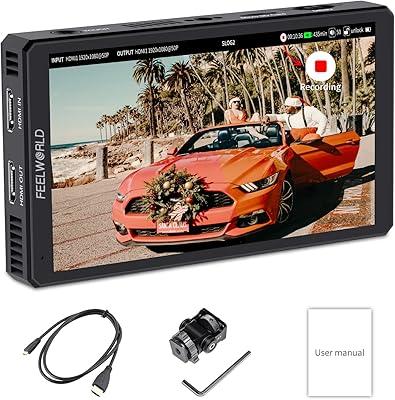 Feel World Recording Monitor 6 Inch Camera Digital Reflex Camera 6 inch USB 2.0, Touch screen 1920 x 1080 HDR HDMI waveform outing Lut 4K HDMI HDMI Entrance.. Say goodbye to long wait times — DIAYTAR Nigeria ships in just 5–8 days!