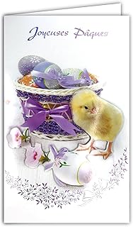 Map of joyful Easter with egg basket in glued relief with glitter chick and painted.. Transform your shopping experience with DIAYTAR NIGERIA's vast product selection delivered at unbeatable prices.