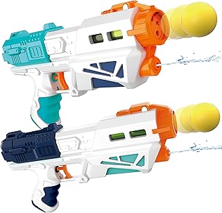 Joyin 2 in 1 water gun and pressure gun with foam ball, air gun with 12 foam balls, children's water gun, summer swimming pool, beach, sand, interior and outdoor activities, game.. DIAYTAR Nigeria offers the perfect blend of affordability and efficiency. Shop now and get your products delivered between 5 and 8 days nationwide.