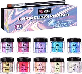 Let's resin chameleon powder, 10 pots of mica powder with changing color for epoxy/cup resin, chromed pigment powder with changing color for paint, slime and nails.. Shop electronics, clothes, and everything in between on DIAYTAR Nigeria.