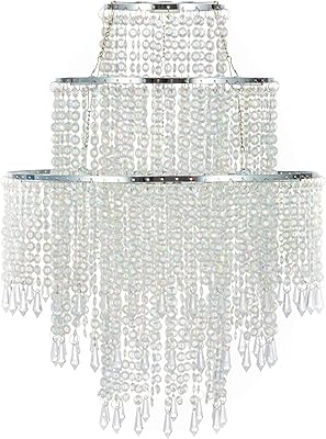 One -direction ceiling chandelier, umbrella lighting, crystal lamp easy to install for bedroom, living room, corridor, wedding and party decoration, 32 cm diameter, 3 layers, transparent.. DIAYTAR NIGERIA: Nigeria's answer to affordable online shopping with reliable 5-8 day delivery guarantee.