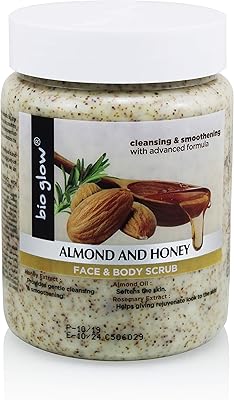 Exfoliating organic face and body with almonds and honey | Helps to give the appearance of a rejuvenation of the skin | Cleans and soften the skin with an advanced formula and softens the skin | without sulfate | 500 ml.. DIAYTAR Nigeria brings you closer to everything you need — fast delivery, low costs, and variety.