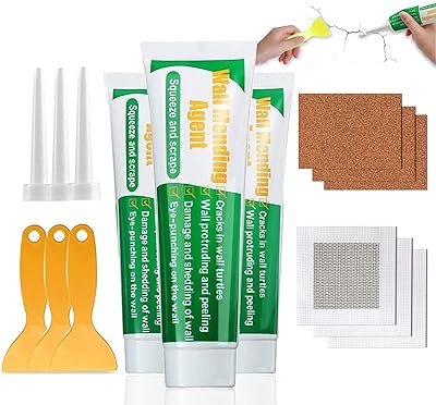 Dry partition repair kit and dry partition repair agent, wall repair kit with scraper, safe wall repair agent, large wall patch, easy -to -fill holes in the house wall and quick repair of cracks (3 rooms).. Shop the smart way with DIAYTAR NIGERIA's extensive selection and budget-friendly nationwide delivery.