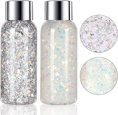 GLITTER BODY gel, pack of 2 liquid eyeshadows with long -term thick glitter, thick hair glitter, makeup, festivals, parties, carnivals.. With DIAYTAR Nigeria, everything is within reach — and within budget.
