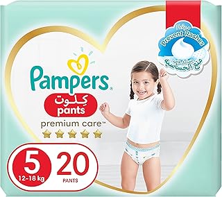Pampers Premium Care Pants layers, size 5, for 12-18 kg, with stretchy sides for better fit, 20 pieces.. One platform, all your needs — DIAYTAR Nigeria delivers quickly.