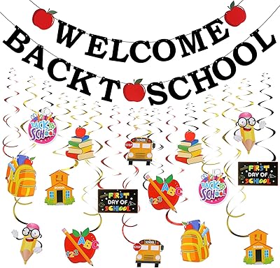 The set of school decorations of 32 pieces includes a welcome banner and suspended whirlwind for teachers, students and classrooms on the first day of school.. Discover thousands of products on DIAYTAR Nigeria — from fashion and electronics to home goods. We guarantee quick delivery and competitive pricing across the board.