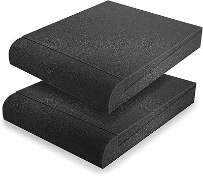 2 pieces of acoustic insulation pads in loudspeaker insulation foam, a pair of two high density studio monitor insulation pads for 5-inch monitors.. DIAYTAR NIGERIA: Where affordability meets variety in Nigeria's most comprehensive online marketplace.