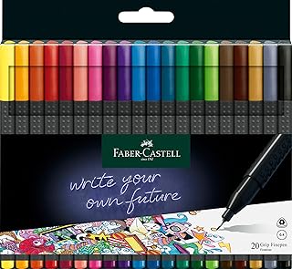 Faber-Castell fine grip pen 0.4 mm with 20 colors case.. Online shopping made simple and affordable — DIAYTAR Nigeria.