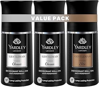 Yardley Roll-on 2 + 1 foundation for men (3 x 50 ml) (2 gentlemen classic + gentlemen elite).. Discover thousands of products on DIAYTAR Nigeria with delivery between 5 to 8 days across the country.