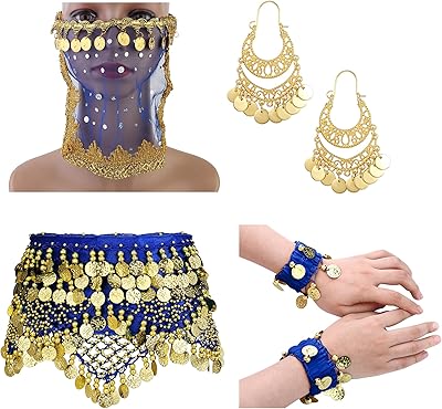 4 sets of belly dance accessories for women rolled up.. Discover a world of affordable shopping with DIAYTAR NIGERIA's vast marketplace delivered to you in days.
