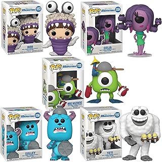 Funko Pop 5 -piece set! Monster Ink - Boo with hood, Celia, Mike with gloves, sulley with cap and yeti.. Everything you want, delivered fast — DIAYTAR Nigeria does it better.