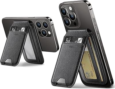 Support ESR Hallolock Farm leather Hallolock, Magsafe wallet and adjustable support, compatible with iPhone 14/14 Plus/14 PRO Max and series 13/12, not compatible with 13/12 mini, support 3 cards, black.. Save more, wait less — DIAYTAR Nigeria delivers faster than ever.