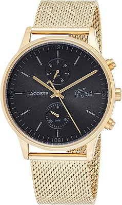 Quartz watch for men, golden stainless steel - 2011098, or, bracelet.. Shop from anywhere in Nigeria and receive your DIAYTAR purchases at affordable prices within a week.