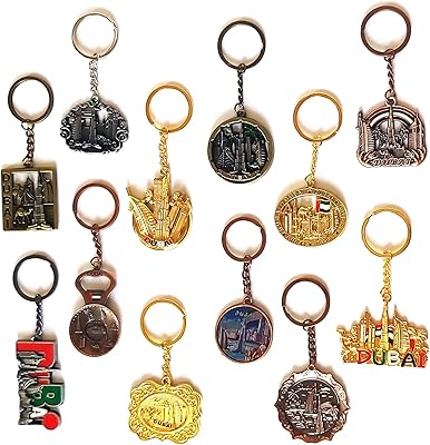 A souvenir keychain designed in Dubai composed of 12 matching colors (KC12P 10), 8 cm.. DIAYTAR NIGERIA stands as your affordable shopping ally with nationwide delivery in just 5-8 days.