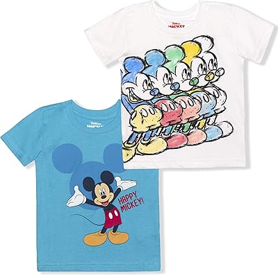 Set of 2 Disney Mickey Mouse T-shirts for boys, infants and toddlers-blue/white/gray, white.. Wide range, low cost, fast delivery — that’s DIAYTAR Nigeria.