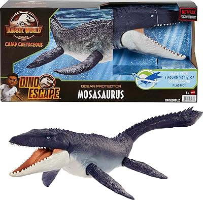 Mosasaurus dinosaurus figurine protector of the oceans Jurassic World sculpted with mobile joints, from 4 years GXC09, Multicolore.. Spend less, get more — that’s the DIAYTAR Nigeria promise.