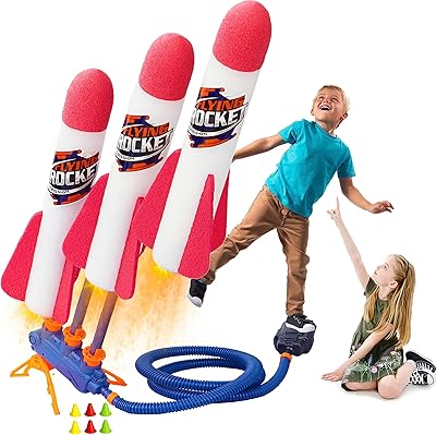 Graflo rocket launcher for children, high steering wheel, 6 high -flying aerial rockets, 6 cones and adjustable launcher - 2 in 1 toy for children, funny outdoor games and gifts for boys and girls, from 3 years old.. Discover the perfect balance of price and convenience with DIAYTAR NIGERIA's nationwide e-commerce platform.